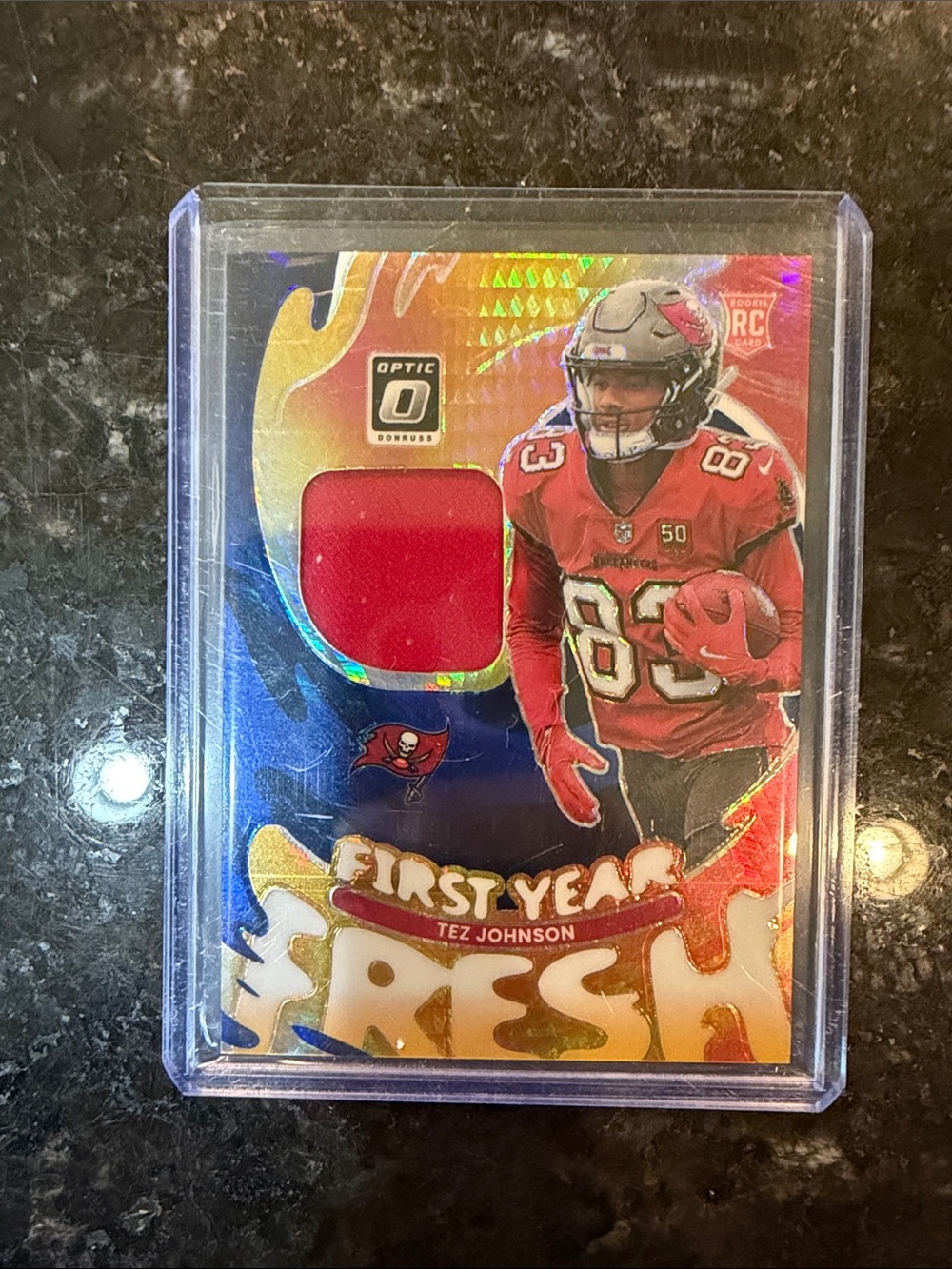 Panini Red Blue Gold Tez Johnson First Year Fresh Rookie Card